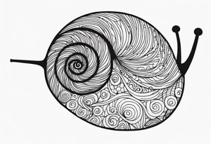 Whimsical Snail tattoo idea