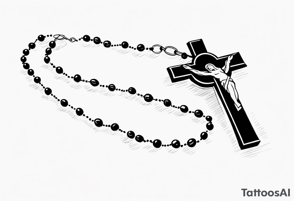 Rosary Beads Prayer tattoo idea