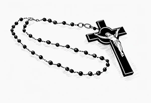 Rosary Beads Prayer tattoo idea