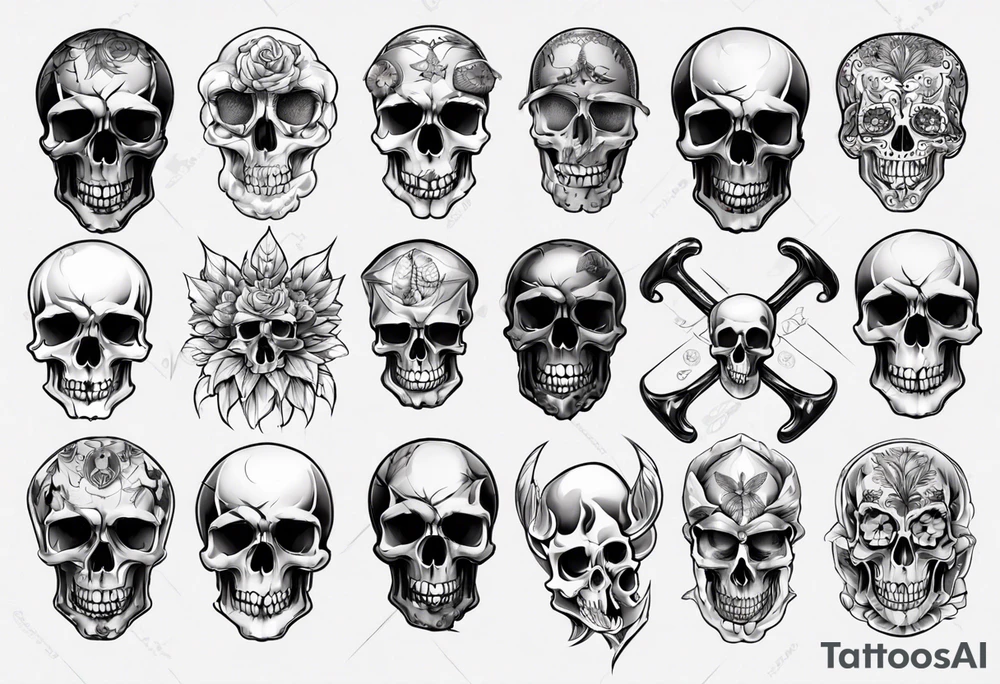 Skull tattoo idea