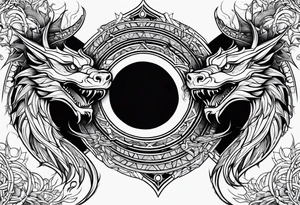 roaring dragons tattoo idea