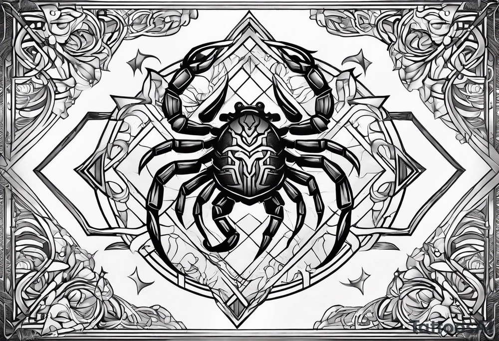 Scorpio zodiac sign tattoo idea