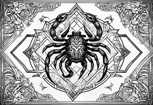 Scorpio zodiac sign tattoo idea