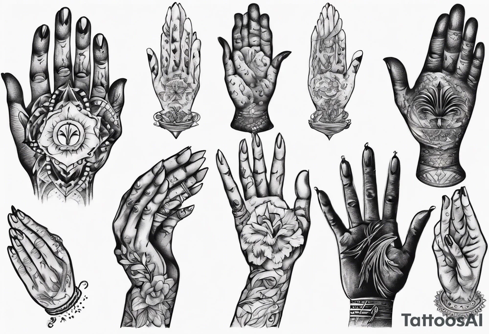Praying hands tattoo idea
