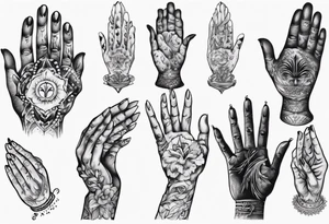 Praying hands tattoo idea