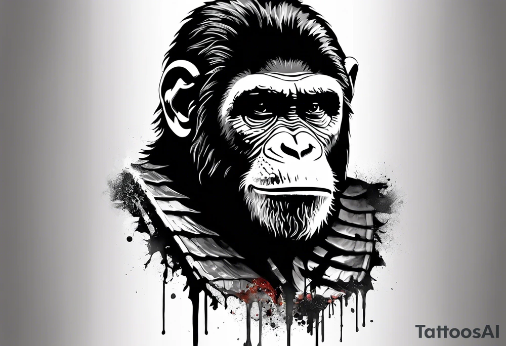 Caesar from the movie planet of the apes tattoo idea