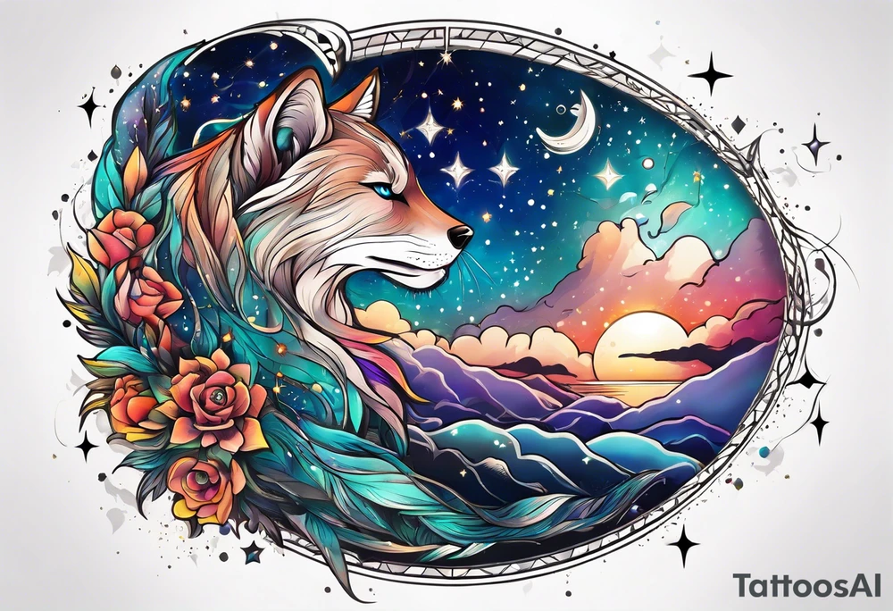 Constellation, animal tattoo idea