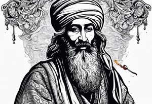 osama bin laden smoking cigarette tattoo idea