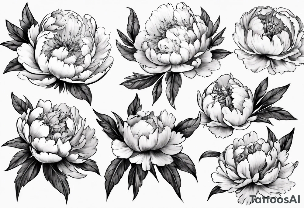 peony tattoo idea