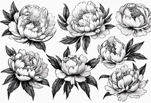 peony tattoo idea