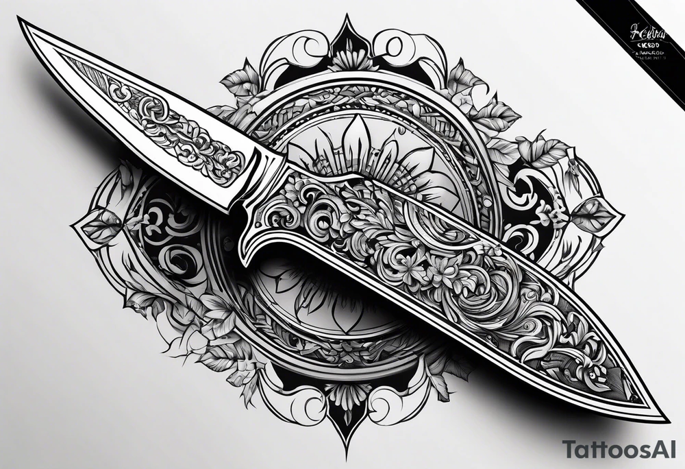 Knife, minimalistic tattoo idea