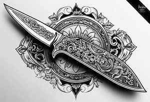 Knife, minimalistic tattoo idea