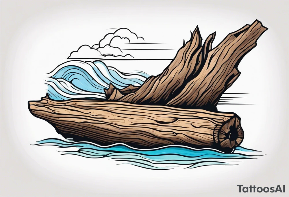piece of driftwood tattoo idea