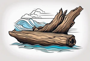 piece of driftwood tattoo idea