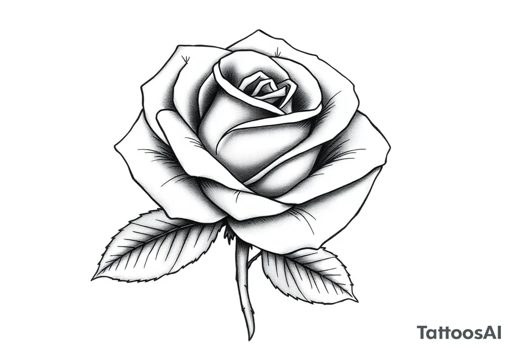 ROSE WITH THE STEM tattoo idea