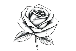 ROSE WITH THE STEM tattoo idea