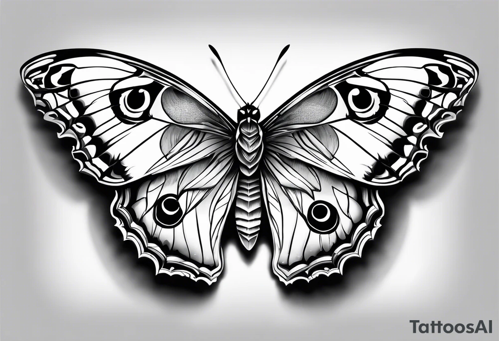 Owl butterfly tattoo idea