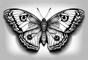 Owl butterfly tattoo idea
