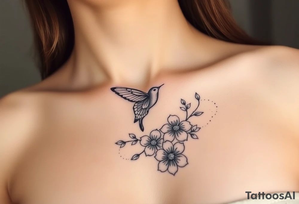 Je veux un tatouage underboobs délicat et ornemental. Il doit représenter ma renaissance après une dépression post-partum, avec des éléments à la fois féminins, naturels et profondément symboliques. Le coquelicot est central pour moi, entouré d’un papillon, de fleurs de cerisier et de feuillages fins. L’ensemble doit exprimer ma force douce, ma fragilité assumée, et ma métamorphose personnelle. tattoo idea