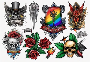 Massachusetts pride colors tattoo idea