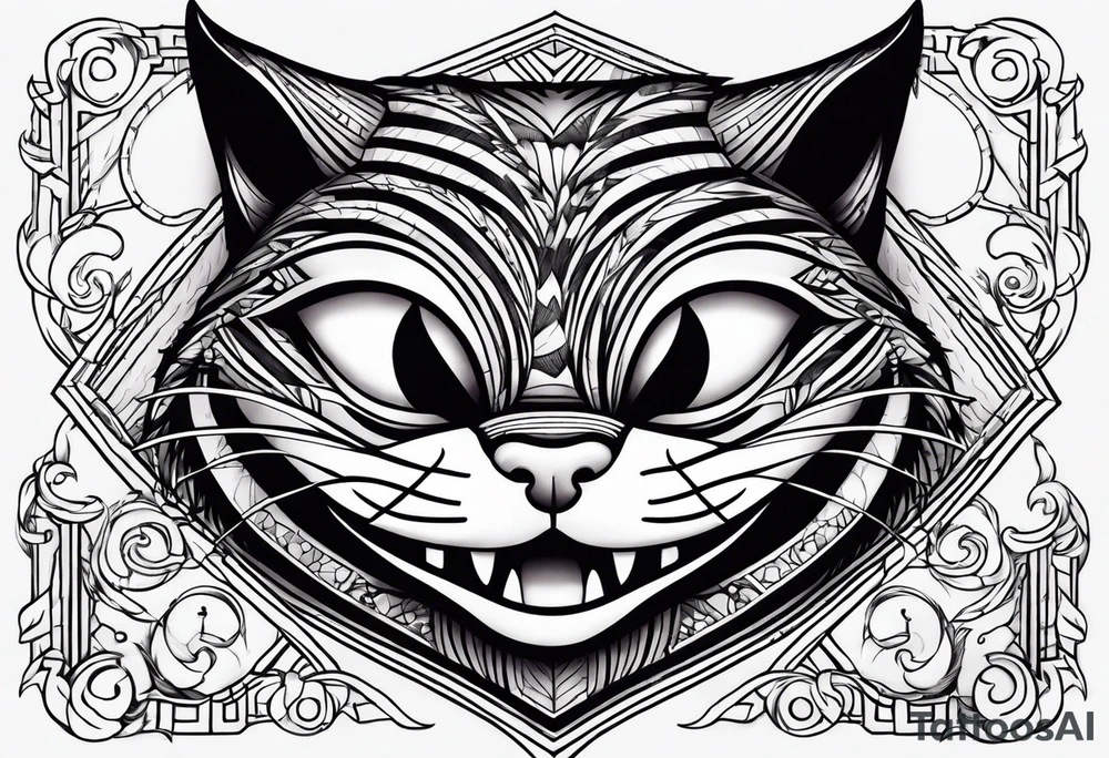 Cheshire cat tattoo idea