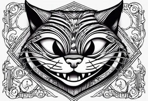 Cheshire cat tattoo idea