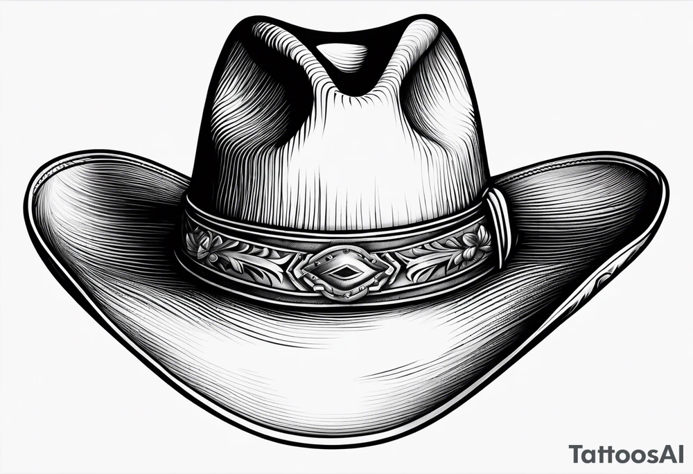 Spooky cowboy hat tattoo idea