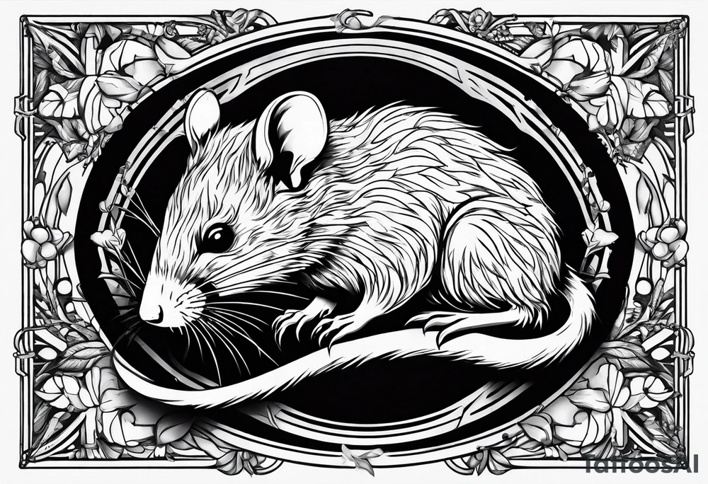 dead rat killed with a knife tattoo idea