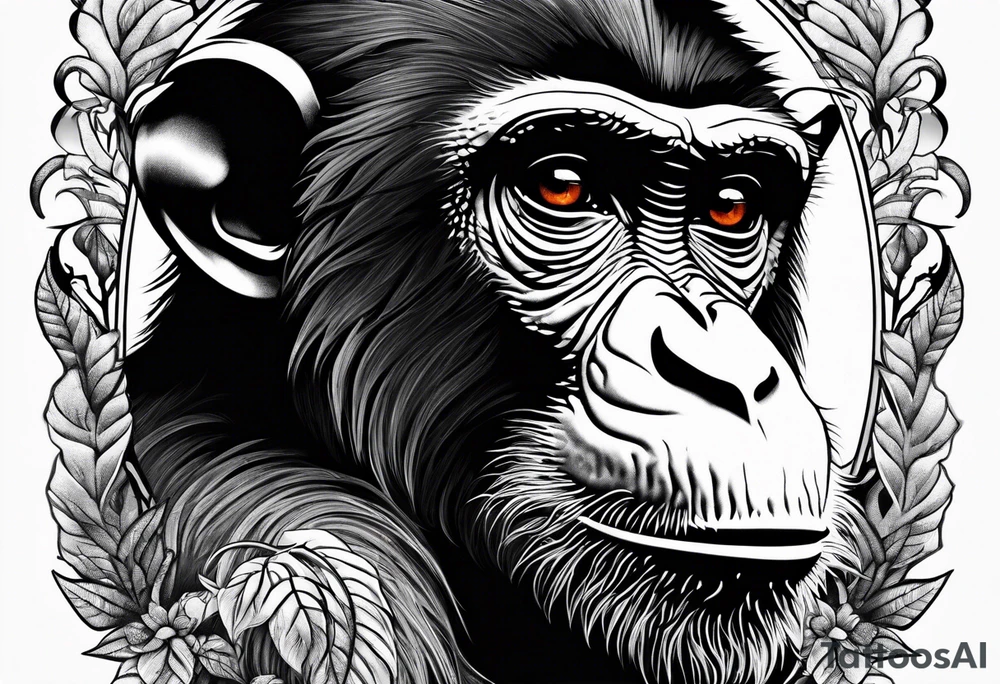monkey in a tree tattoo idea