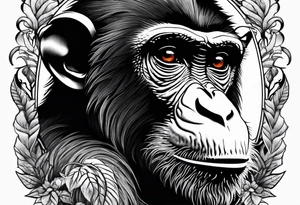 monkey in a tree tattoo idea
