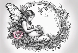 Fairy fetus tattoo idea