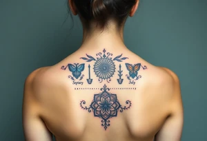 Tattoo on back that represents my family’s birthdays, January, September, June, May, July without putting words on tattoo idea