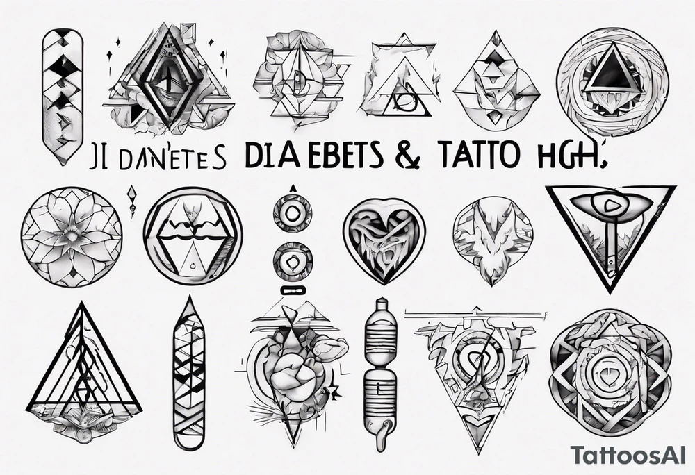 type 1 diabetes greater than my highs and lows tattoo idea