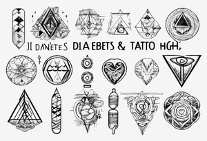 type 1 diabetes greater than my highs and lows tattoo idea