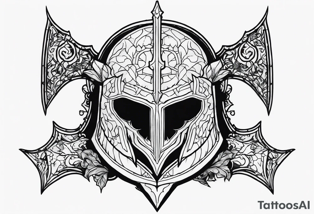 Dark Souls face tattoo idea