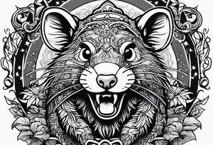 Crazy rat Druid tattoo idea