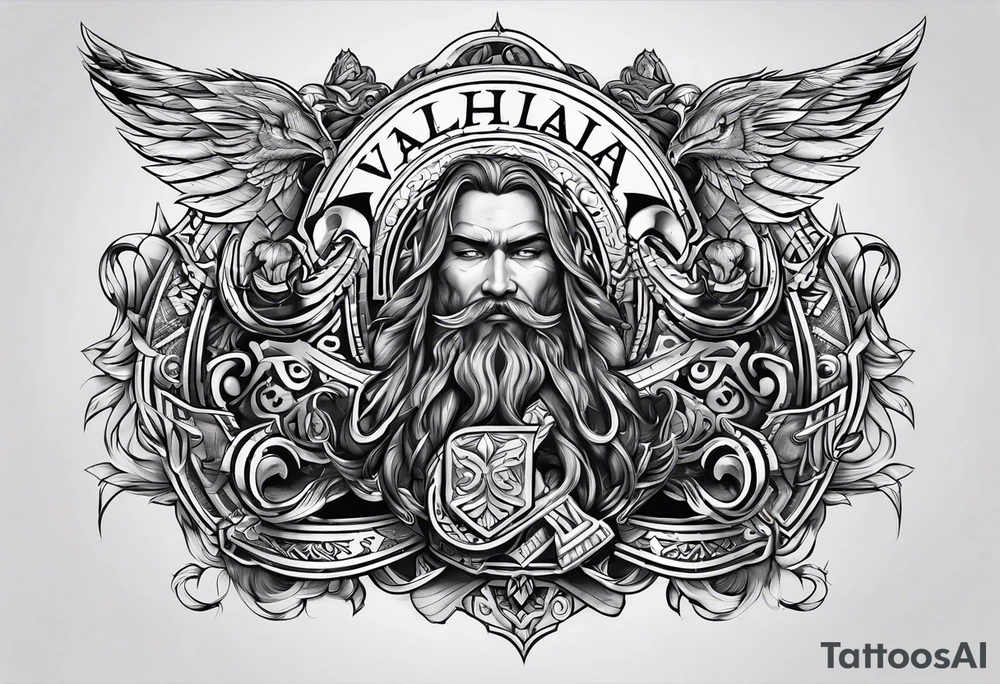 Valhalla word tattoo idea