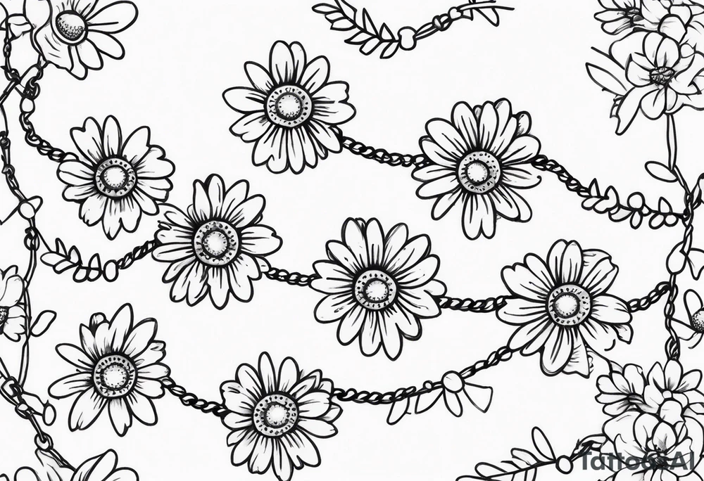Daisy chain tattoo idea