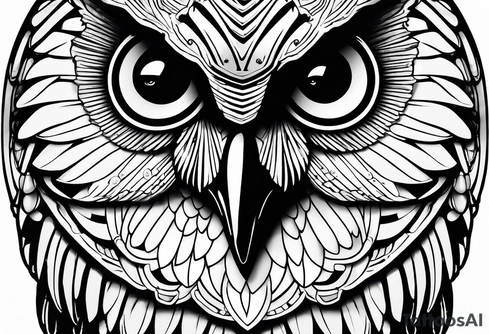 barred owl tattoo idea