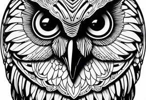 barred owl tattoo idea