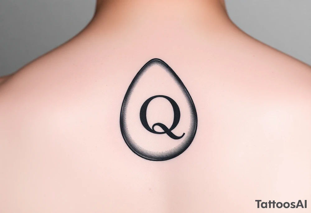 an egg with a spade and a q on it. tattoo idea