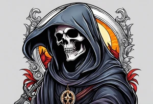 Grim reaper with a halo tattoo idea