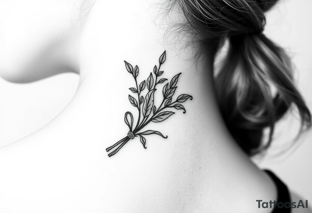 sage bundle tattoo idea