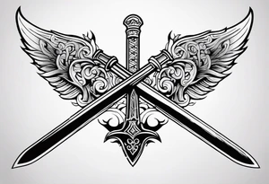 Valhalla sword tattoo idea