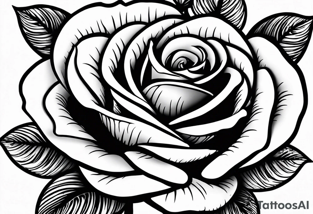 Feminine tattoo of a rose with the stem spelling out “mamá” tattoo idea