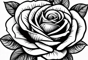 Feminine tattoo of a rose with the stem spelling out “mamá” tattoo idea