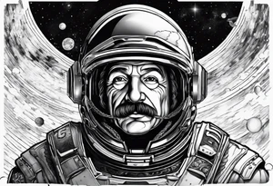 spartan, outer space, einstein, sleeve tattoo idea