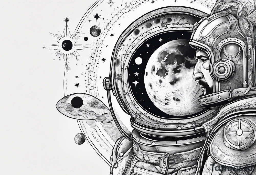 Astronomy tattoo idea
