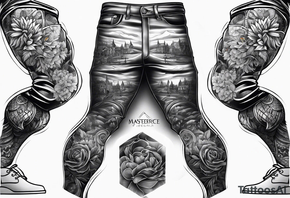 Full leg sleeve tattoo idea