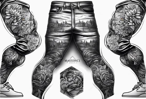 Full leg sleeve tattoo idea